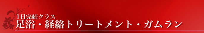 スクール 足浴・経絡トリートメント・ガムラン